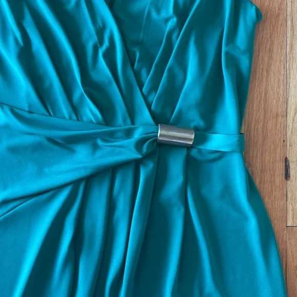 En Focus Sheath Sleeveless Midi Dress Emerald Green Size 10 - Picture 6 of 7